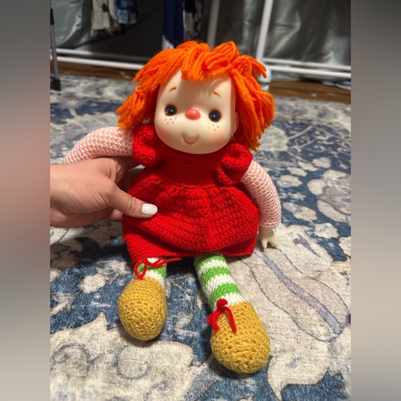 Vintage crochet watermelon doll - Picture 7 of 7